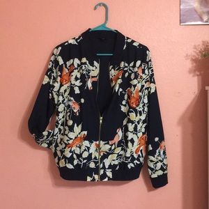 Floral Bomber Jacket